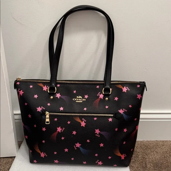 Coach Gallery Tote Bag with Disco Star Print - Picture 5 of 16